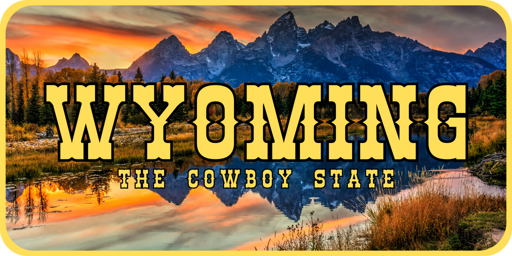 Wyoming License Plate OG
