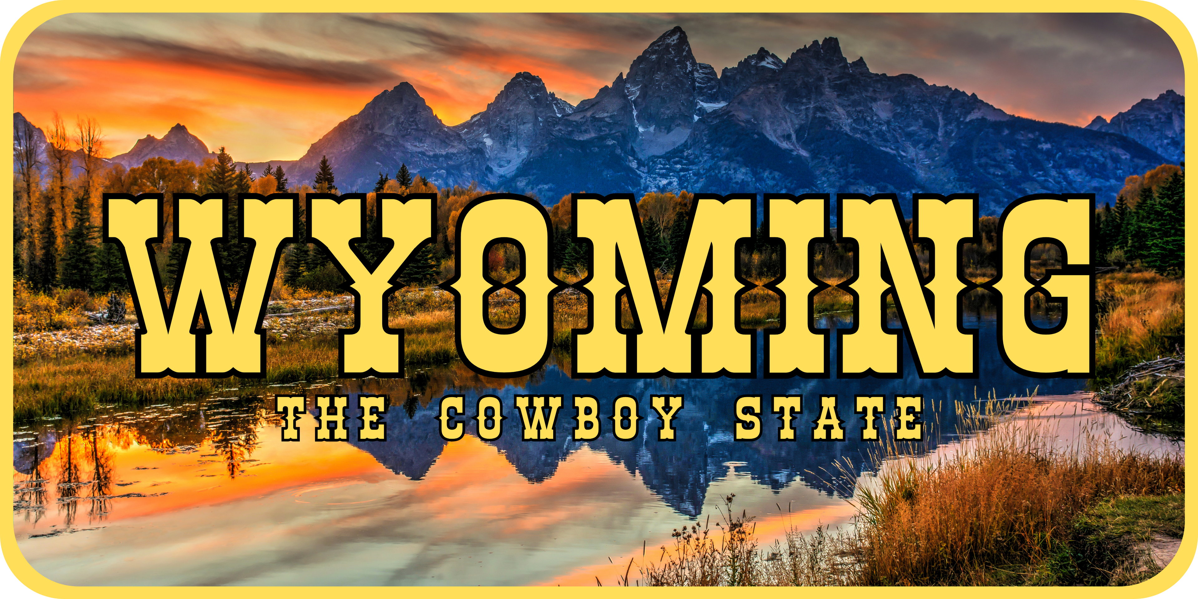 Wyoming License Plate OG