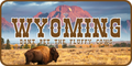 Wyoming License Plate "Don't Pet the Fluffy Cows" V1