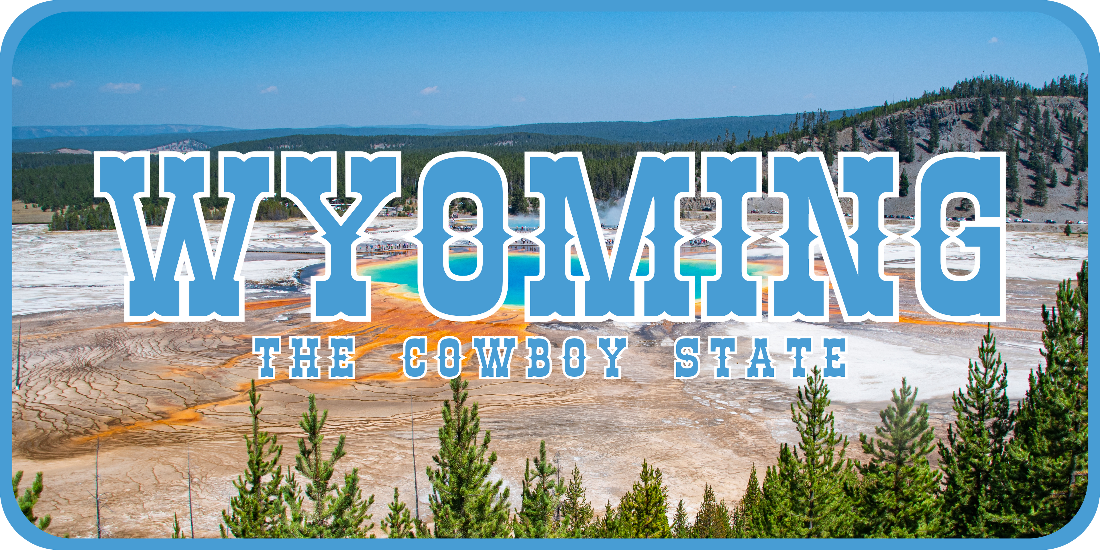 Wyoming License Plate Hot Tub