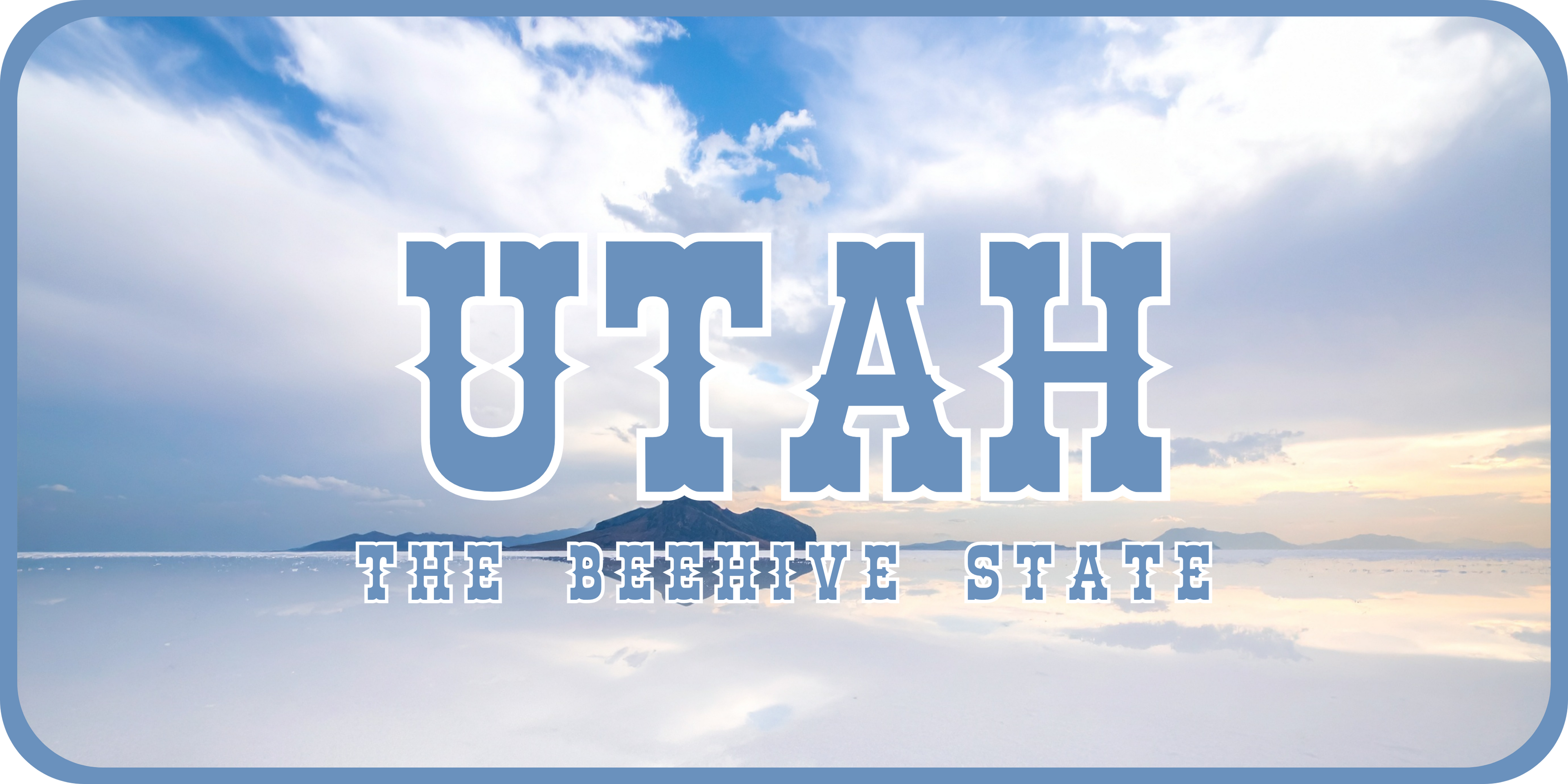 Utah License Plate 6