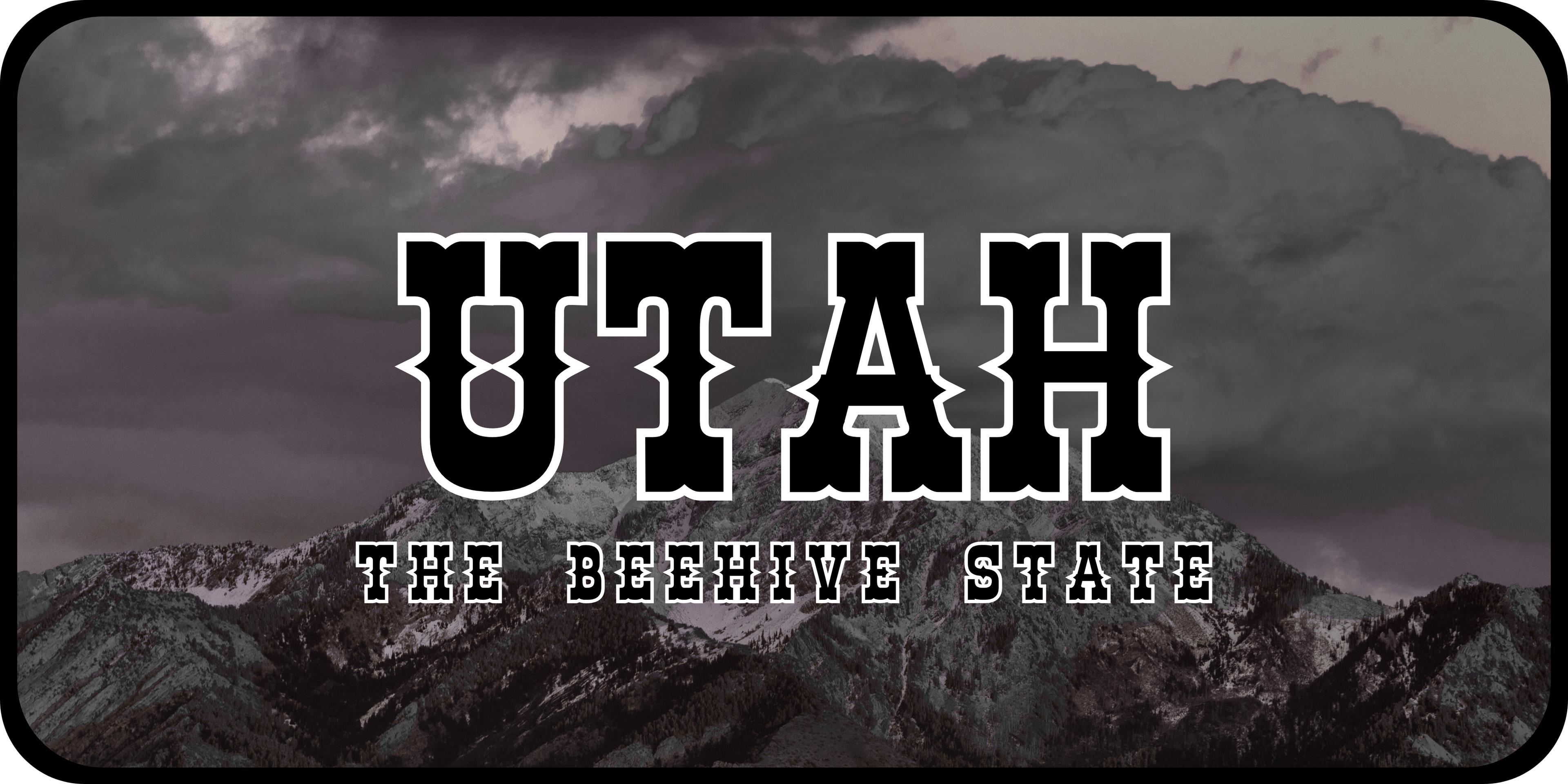 Utah License Plate 7